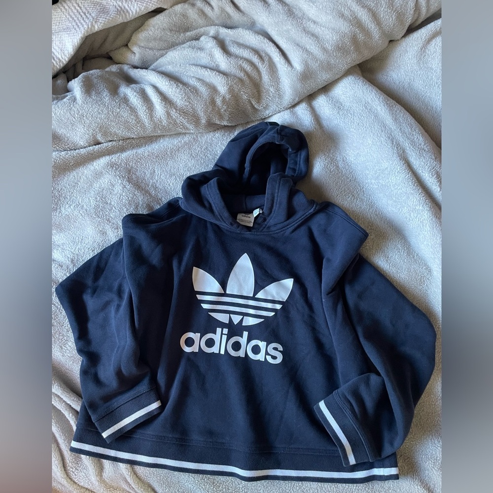 Adidas Black and White Women's Sweater